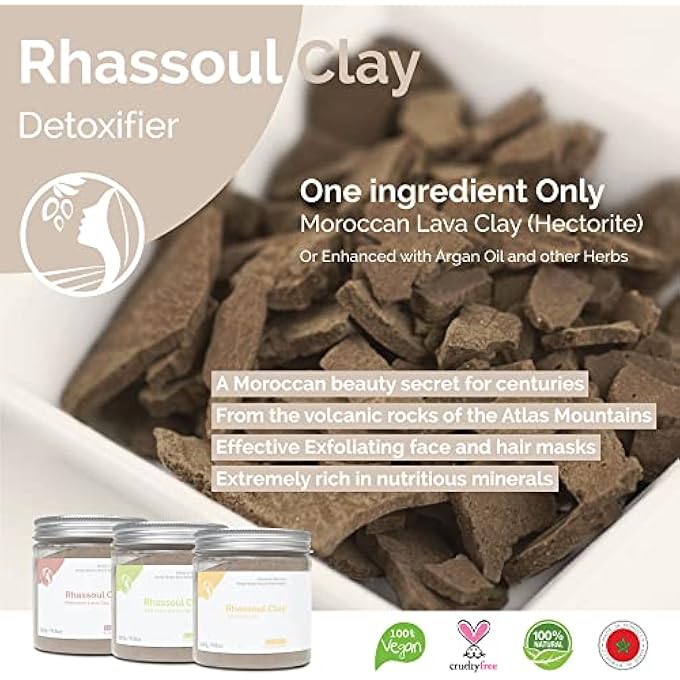 Fatima's Garden RHASSOUL CLAY - NATURAL DETOX CLAY FOR SKIN & HAIR, 150G - Image 3